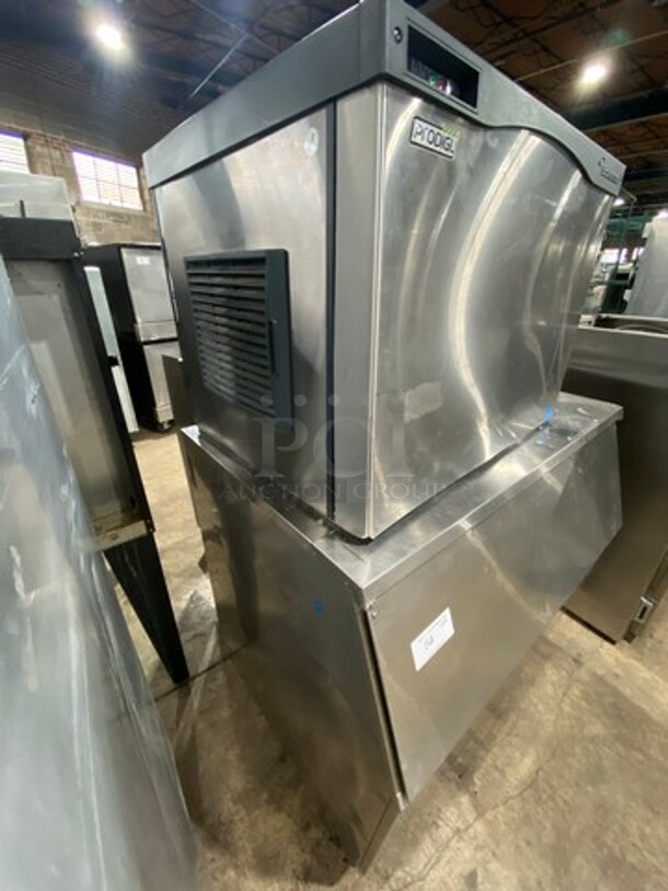 Scotsman Commercial Ice Maker Machine! With Commercial Ice Bin! All Stainless Steel! On Legs! Model: C0330SA1A SN: 08101320015627 115V 60HZ 1 Phase - Image 2 of 9