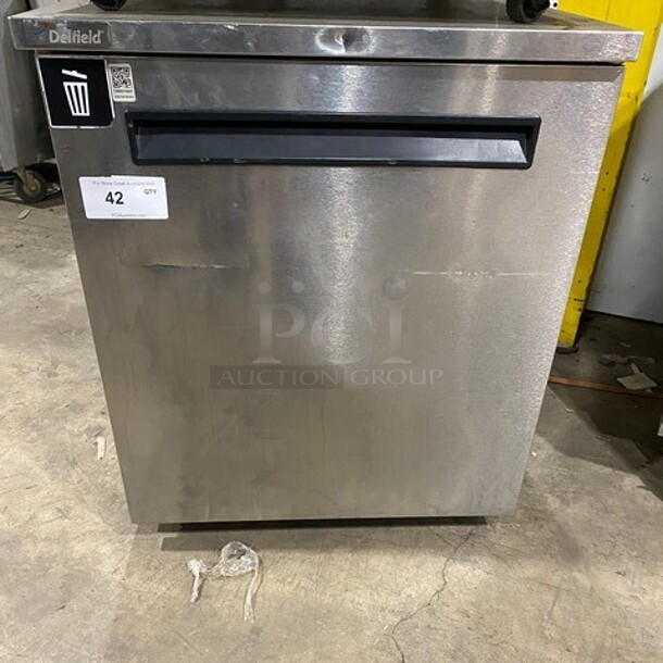 Delfield Commercial Single Door Lowboy/Worktop Cooler! All Stainless Steel! MODEL 406STAR2 SN: 1507152000945 115V 1PH