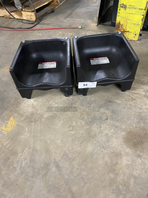 Cambro Commercial Black Poly Booster Seat! 2x Your Bid!