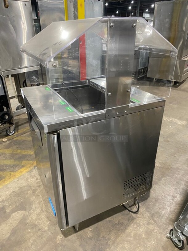 Turbo Air Refrigerated Salad Bar Island! Single Door Storage Space Underneath! All Stainless Steel! Model: MST28711S SN: KMS29B2069 115V  - Image 2 of 9