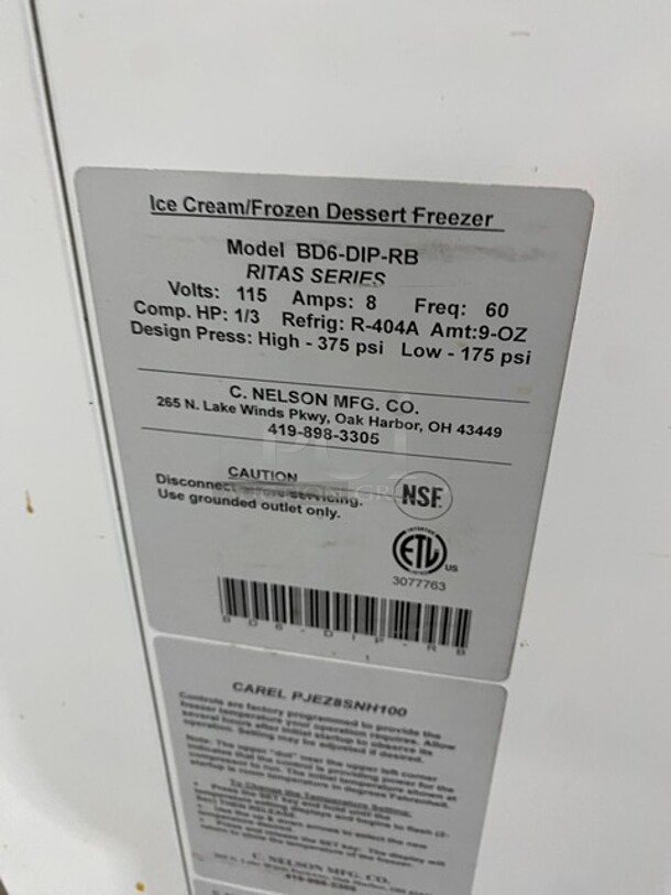 C Nelson Stainless Steel Commercial Floor Style Ice Cream Dipping Cabinet! MODEL BD6DIPRB 115V - Image 6 of 7