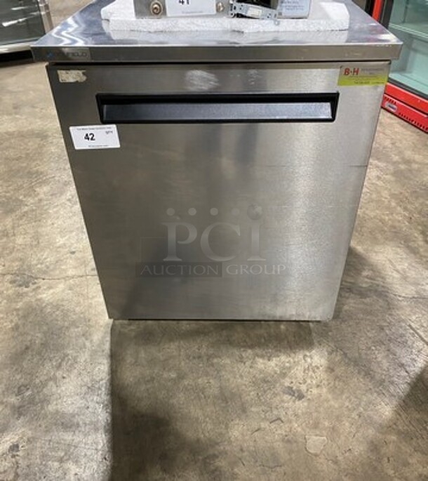 Delfield Commercial Single Door Refrigerated Lowboy/Work Top Cooler! All Stainless Steel! Model: 406PSTAR2 SN: 1902152000748 115V 60HZ 1 Phase