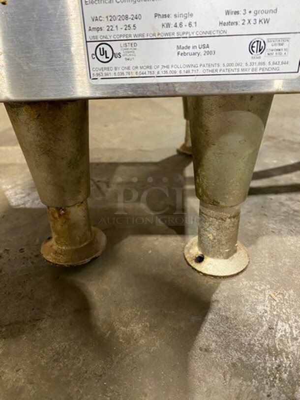 Fetco Commercial Countertop Coffee Machine! With Hot Water Line! Stainless Steel Body! On Small Legs! Model: CBS51H15 SN: 02572703A 120/208/240V 1 Phase - Image 11 of 11