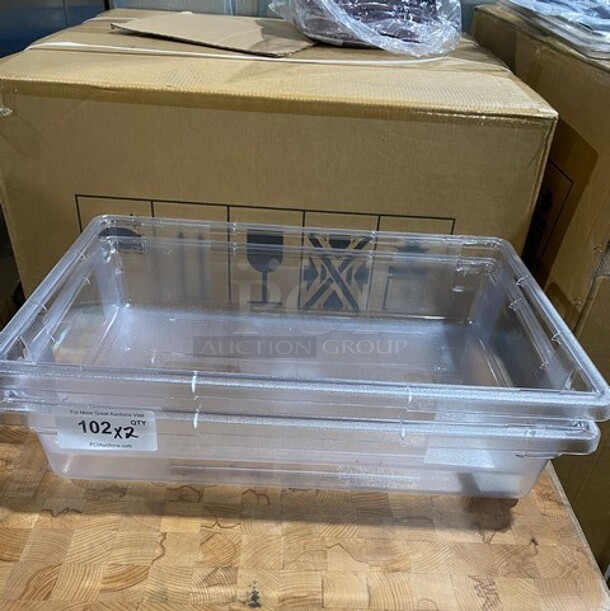 NEW! Carlisle Poly Clear Food Container! 2x Your Bid!