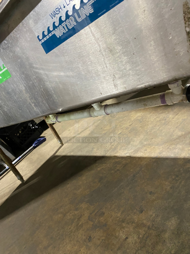 Commercial 3 Compartment Dish Washing Sink! With Single Side Drain Board! With Back Splash! On Legs! - Image 8 of 10
