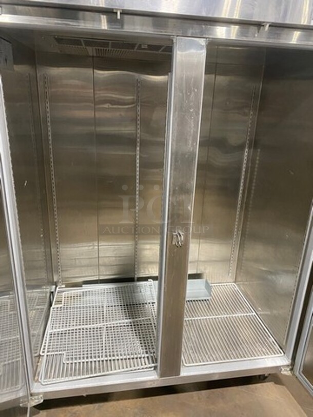 Norlake Commercial 2 Door Reach In Freezer! With Poly Coated Racks! All Stainless Steel! On Casters! Model: NF522SSS SN: 11090408 115V 60HZ 1 Phase - Image 5 of 11