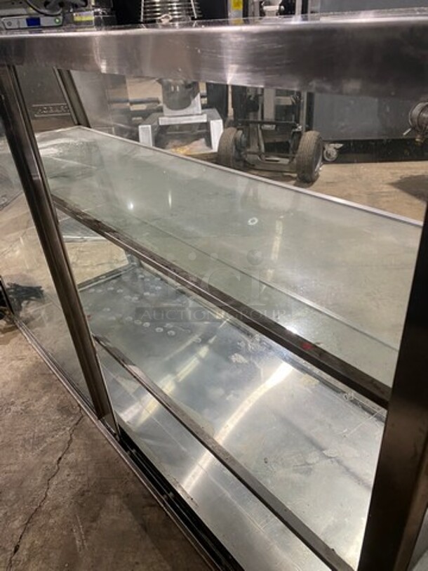 Commercial Countertop Dry Display Case Merchandiser! With Slanted Front Glass! Stainless Steel Body! - Image 5 of 6
