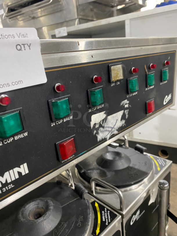 Curtis Commercial Countertop Dual Coffee Brewing Machine! With Hot Water Dispenser! With Beverage Holders/Dispensers! All Stainless Steel Body! On Small Legs! Model: GEM312IL10 SN: 10353419 220V 60HZ 1 Phase - Image 6 of 8