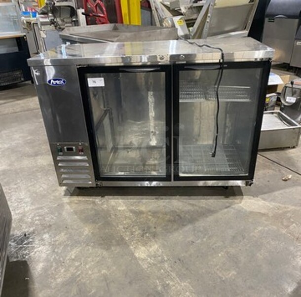 2018 Atosa Commercial 2 Door Bar Back Cooler! With View Through Doors! All Stainless Steel! Model: MBB59G SN: MBB59GAUS100318070700C40012 115V 60HZ 1 Phase - Image 1 of 7