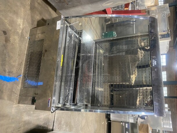 LATE MODEL! Omcan Commercial Open Refrigerated Display/Merchandiser Showcase! All Stainless Steel! With Stainless Steel Racks! 110V! Model RSCN0380 Serial 4000480930523010! Working When Removed! - Image 2 of 10