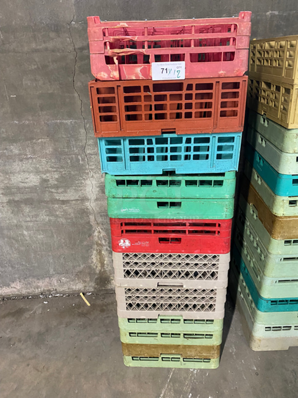 Assorted Color Poly Cup Crates! 12x Your Bid!