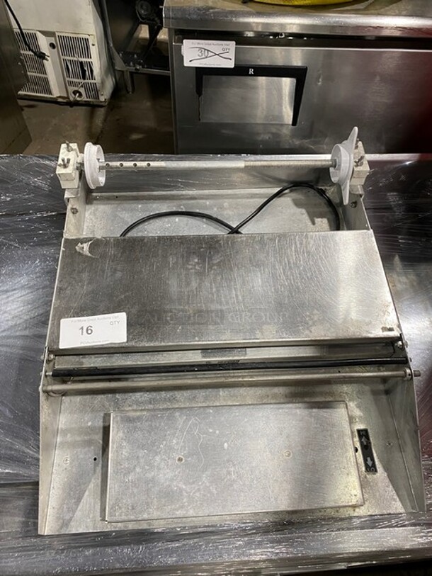 Heat Seal Commercial Countertop Heated Shrink Wrap Machine! All Stainless Steel! MODEL 625A 115V  - Image 1 of 6