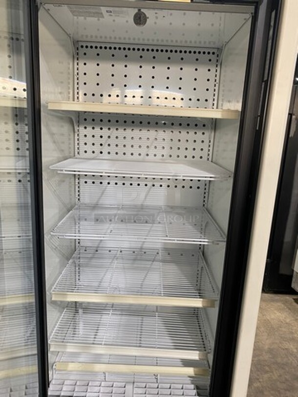 2012 Zero Zone Commercial Single Door Reach In Freezer Merchandiser! With View Through Doors! With Poly Racks! Model: 1RVZC30IM SN: 12061075671NA - Image 5 of 9