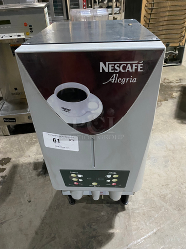Nescafe Hot Beverage Dispenser Machine! Model: VCAFE SN: 1101036 110/230V 60HZ 1 Phase