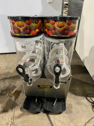 Vevor Commercial Countertop 2 Flavor Slushie/ Frozen Beverage Dispenser! Model: SC2 SN: 21043695 110V