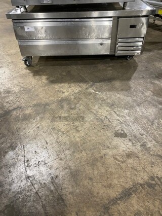 Ikon Commercial Refrigerated Chef Base! With 2 Drawer Storage Space! All Stainless Steel! On Casters! Model: KCBR60 SN: KCBR608145173 115V 60HZ 1 Phase