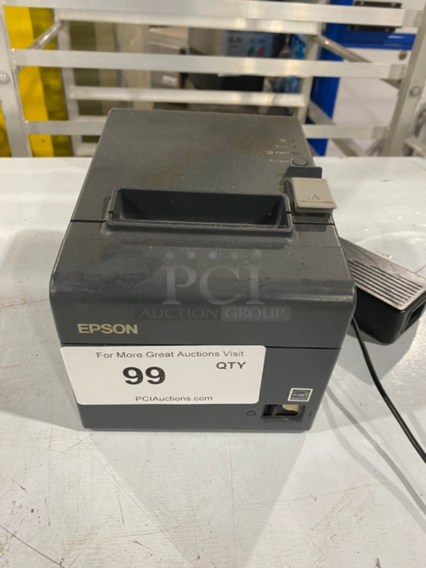 Epson Commercial Countertop Receipt Printer! Model: M249A SN: PEAF151756 100/240V 60HZ