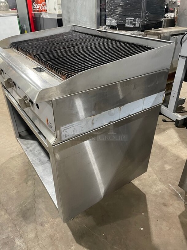NICE! CPG Commercial Natural Gas Powered Char Broiler! With All Stainless Steel Storage Cabinet Underneath! On legs!  - Image 2 of 10