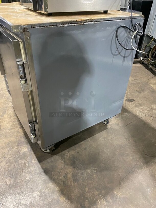 Leader Commercial Refrigerated Lowboy/Work Top Cooler! With 2 Door Refrigerated Storage Underneath! With Stainless Steel Body! On Casters! 115V 1 Phase! Model: DR48 S/C SN: PS121452! - Image 3 of 8