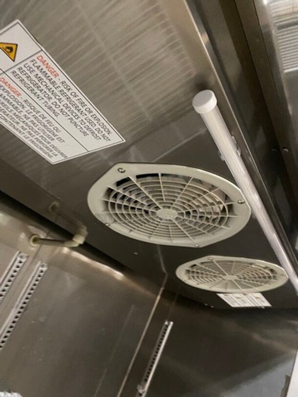 Turbo Air Commercial 2 Door Reach In Cooler! With Poly Coated Racks! All Stainless Steel! On Casters! Model: M3R472N SN: H2K3R41D1357 115V 60HZ 1 Phase - Image 6 of 9