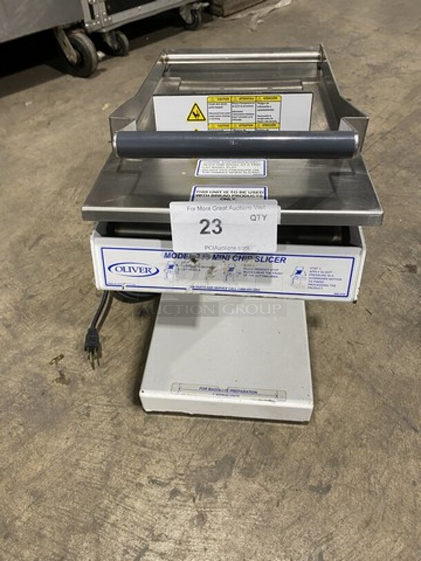 Sweet! Oliver Mini Chip Slicer! Model 738 Serial 18963! 115V 1 Phase! Working!  - Image 1 of 7