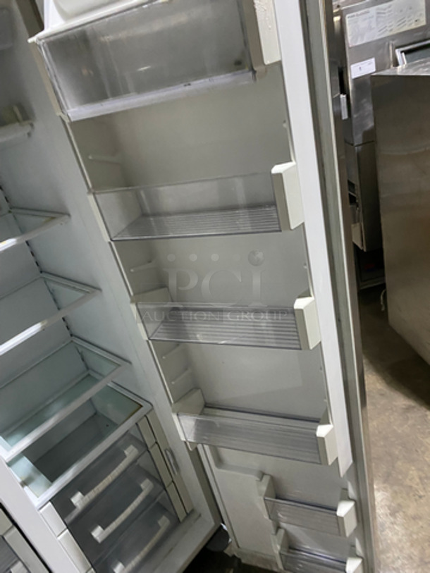 Sub Zero Commercial 2 Door Reach In Refrigerator/Freezer! With Shelves And Poly Coated Racks! All Stainless Steel! - Image 8 of 11