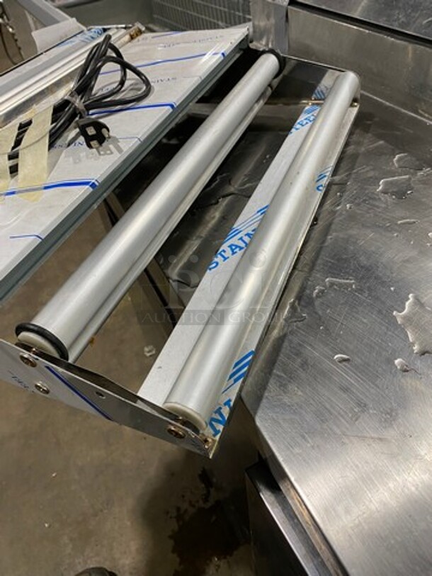 NEW! OUT OF THE BOX! CAS Commercial Countertop Hand Wrap Wrapping Machine! All Stainless Steel! Model: CW500E 110V - Image 4 of 10