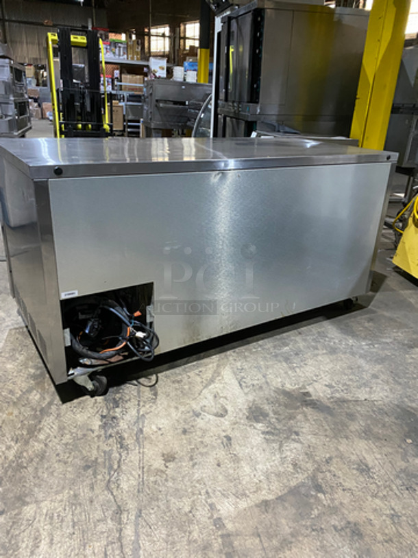 COOL! True 2 Drawer And One Door Lowboy/ Worktop Cooler! All Stainless Steel! On Casters! Model: TUC-67D-2 SN: 12159581 115V 60HZ 1 Phase - Image 3 of 10