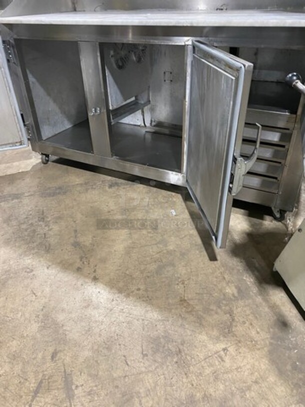 Bari Commercial Refrigerated Pizza Prep Table! With Marble Top! With 3 Door Storage Space Underneath! All Stainless Steel! On Casters! - Image 6 of 9