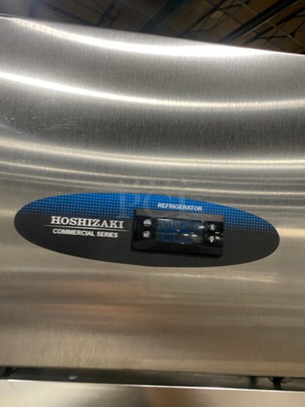 Hoshizaki Commercial Single Door Reach In Cooler! With View Through Door! Poly Drink Racks! Stainless Steel Body! On Casters! Model: CR1SFGECL SN: H50277E 115V 60HZ 1 Phase - Image 8 of 9