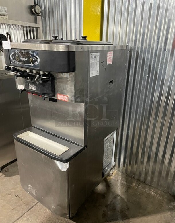 Taylor Crown Commercial 3 Handle Soft Serve Ice Cream Machine! All Stainless Steel! On Casters! Model: C71333 SN:M0104654 208/230V 3Ph
 - Image 2 of 10