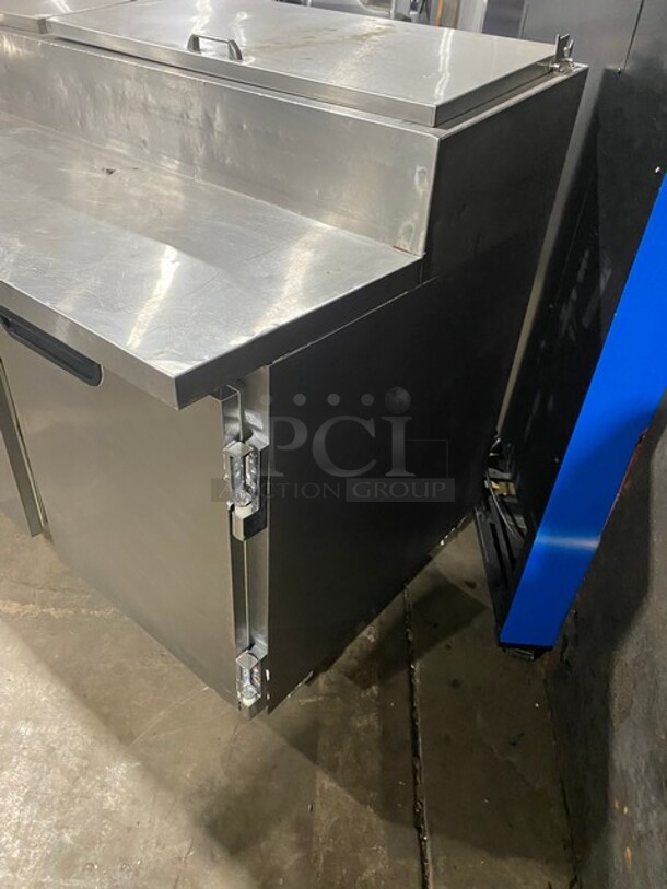 Leader Commercial Refrigerated Pizza Prep Table! With 3 Door Storage Space Underneath! All Stainless Steel! Model: ESPT72SC SN: NP08C2296 115V 60HZ 1 Phase - Image 2 of 9