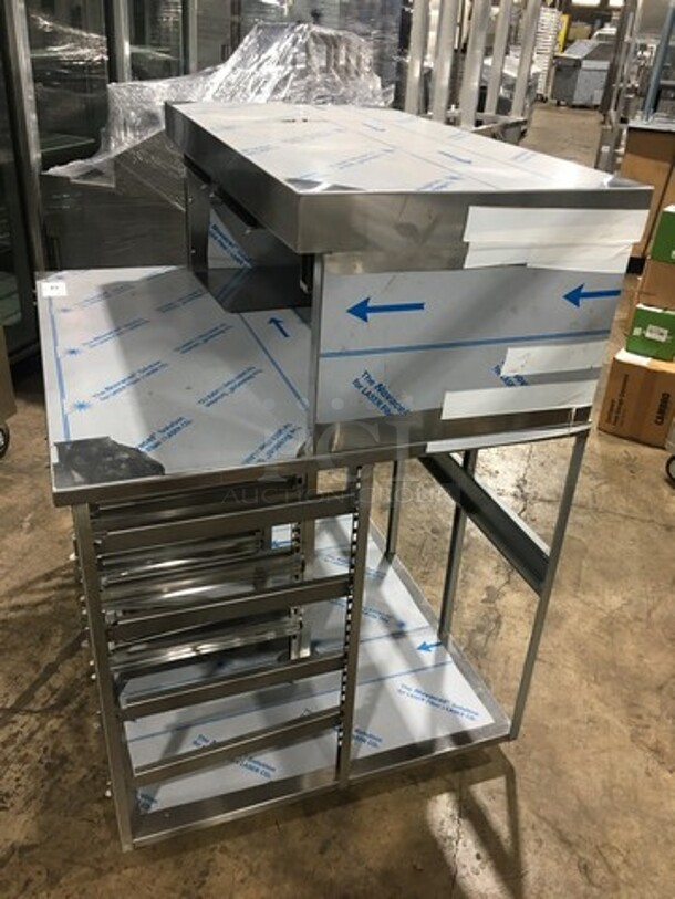 GREAT! NEW! Delfield Commercial Worktable! Stainless Steel! On Small Casters! With Built In Tray Rack Underneath!  Model: WORKTABLE SN: 1610150002301 - Image 3 of 10
