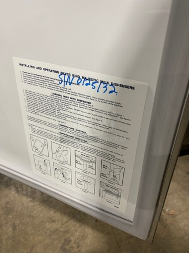 NICE! Silver King Commercial Countertop 2 Spout Refrigerated Milk Dispenser! Stainless Steel Body! On Legs! - Image 7 of 9