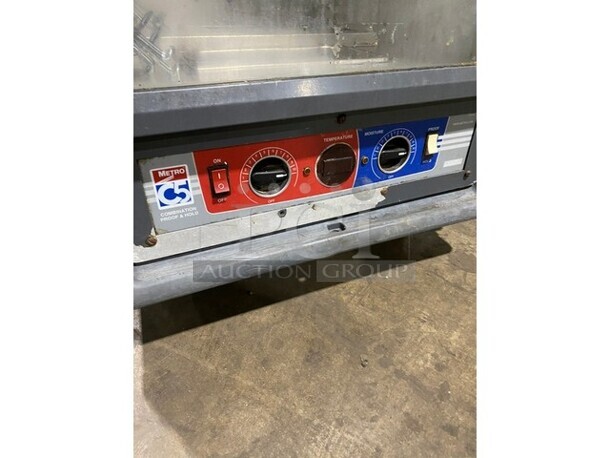 NICE! Metro C5 Stainless Steel Commercial Single Door Reach In Holding/Warming Cabinet Merchandiser on Commercial Casters! - Image 7 of 10