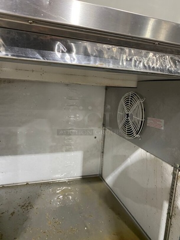 Valpro Commercial Refrigerated Pizza Prep Table! With Single Door Storage Space! All Stainless Steel! On Casters! Model: VPP44 SN: 8004233 115V 60HZ 1 Phase - Image 6 of 9