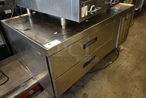 Delfield Stainless Steel Commercial 2 Drawer Chef Base on Commercial Casters. Tested and Working!