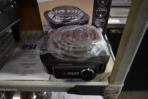 BRAND NEW SCRATCH AND DENT! Imusa GAU-80305 Countertop Electric Powered Single Burner Range. 120 Volts, 1 Phase. 