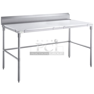 3 BRAND NEW SCRATCH AND DENT! Regency 600TPBF3096 Stainless Steel 14 Gauge Poly Top Work Table Frame. Stock Picture Used as Gallery Picture; Does Not Come w/ Poly Tabletop Pieces. 3 Times Your Bid!