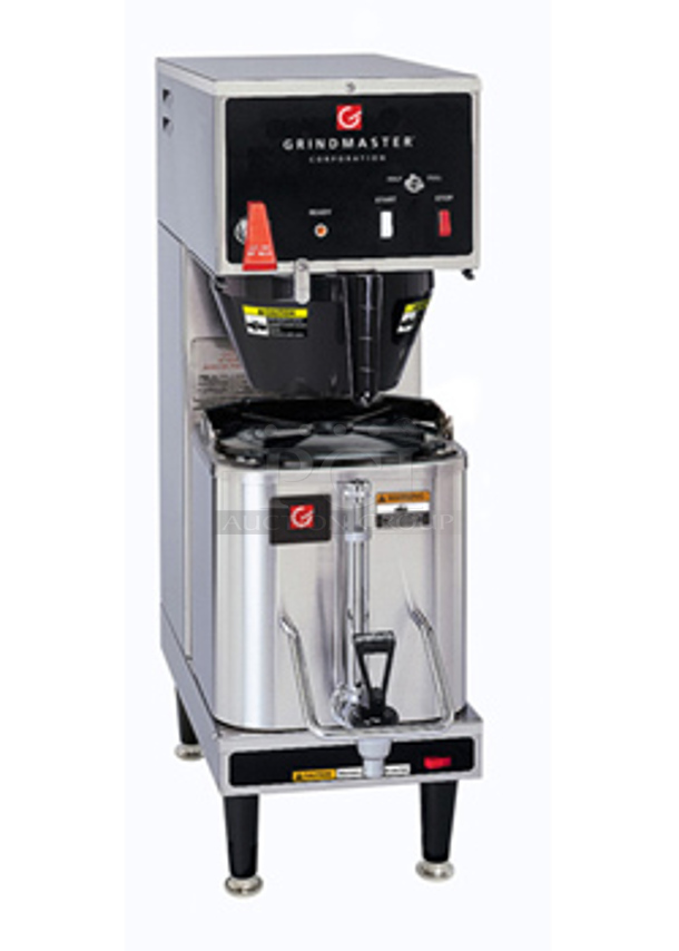 BRAND NEW IN BOX! Cecilware Grindmaster AP-200E Stainless Steel Commercial Coffee Machine w/ Hot Water Dispenser. Stock Picture Used as Galley. 120 Volts, 1 Phase. - Image 1 of 6