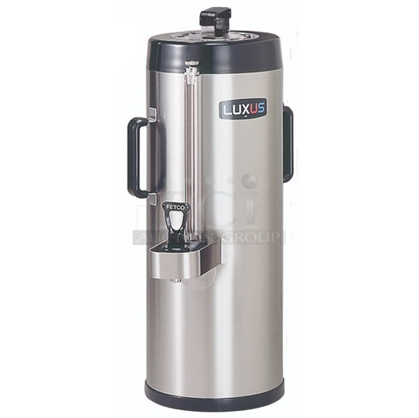 BRAND NEW SCRATCH AND DENT! Fetco TPD-15 Luxus Stainless Steel 1.5 Gallon Coffee Dispenser