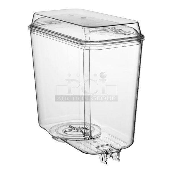 LIKE NEW! Crathco LV607011 Double 5 Gallon Plastic Refrigerated Beverage Dispenser Bowl and Drip Tray Assembly Kit