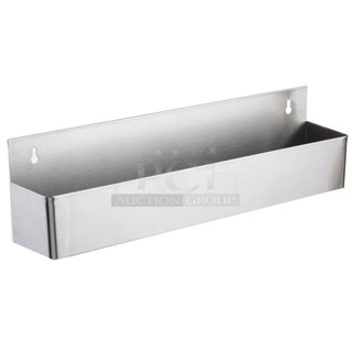 4 BRAND NEW! TableCraft 5122 Stainless Steel 22" Single Stainless Speed Rail. 4 Times Your Bid!