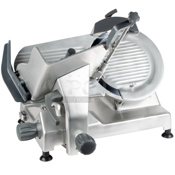 BRAND NEW SCRATCH AND DENT! 2023 Hobart Centerline EDGE12-11 Stainless Steel Commercial Countertop Meat Slicer w/ Blade Sharpener. 115 Volts, 1 Phase. Tested and Working!