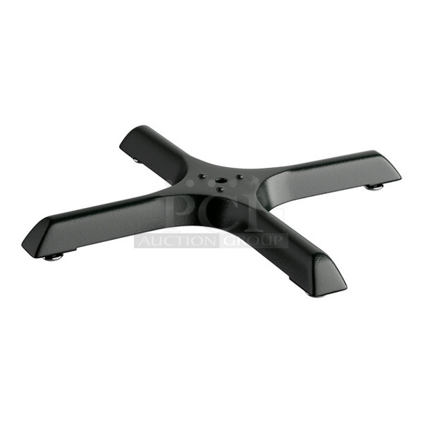 3 BRAND NEW SCRATCH AND DENT! Lancaster Table & Seating 164TB2222 22" x 22" Cross Cast Iron Table Base Plate - Image 1 of 3