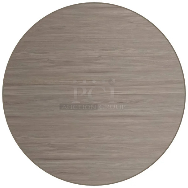 BRAND NEW SCRATCH AND DENT! Lancaster Table & Seating 34936RTBA 36" Round Reversible White Birch / Ash Laminated Table Top - Image 1 of 5