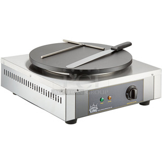 BRAND NEW SCRATCH AND DENT! Carnival King 382TCM16M Stainless Steel Countertop 16" Non-Stick Crepe Maker. 208/240 Volts, 1 Phase. 