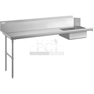BRAND NEW SCRATCH AND DENT! Regency 600DDT84L 16 Gauge 7' Soiled / Dirty Dish Table - Left Drainboard. 