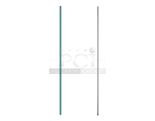 2 BRAND NEW SCRATCH AND DENT! Items Including Regency 460EGPC64 64" NSF Green Epoxy Mobile Shelving Post and Regency 460ECP86 86" NSF Chrome Post. 2 Times Your Bid! May Be Missing Pieces.  - Image 1 of 4