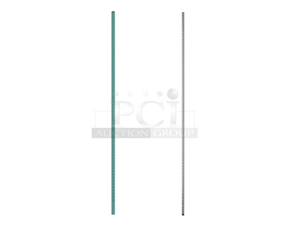 2 BRAND NEW SCRATCH AND DENT! Items Including Regency 460EGPC64 64" NSF Green Epoxy Mobile Shelving Post and Regency 460ECP86 86" NSF Chrome Post. 2 Times Your Bid! May Be Missing Pieces. 